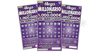 BOLETOS DEL RASCA MEGA MILLONARIO DE LA ONCE