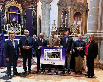 Presentación del cupón dedicado al 375 aniversario del Santísimo Cristo de la Humildad y Paciencia de la Villa de La Orotava