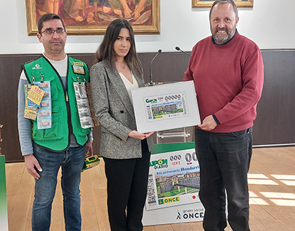 Presentación del cupón de la ONCE dedicado al 820 aniversario de la Fundación de Hondarribia 