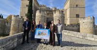 Presentación del cupón dedicado al Castillo de Ampudia, realizada en el propio castillo
