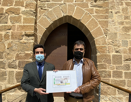 Presentación del cupón de la ONCE dedicado al VI Centenario del Castillo de Marcilla