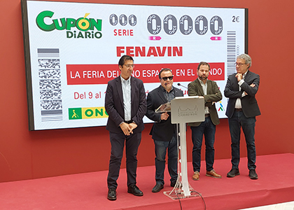 Presentación del cupón que la ONCE dedica a FENAVIN