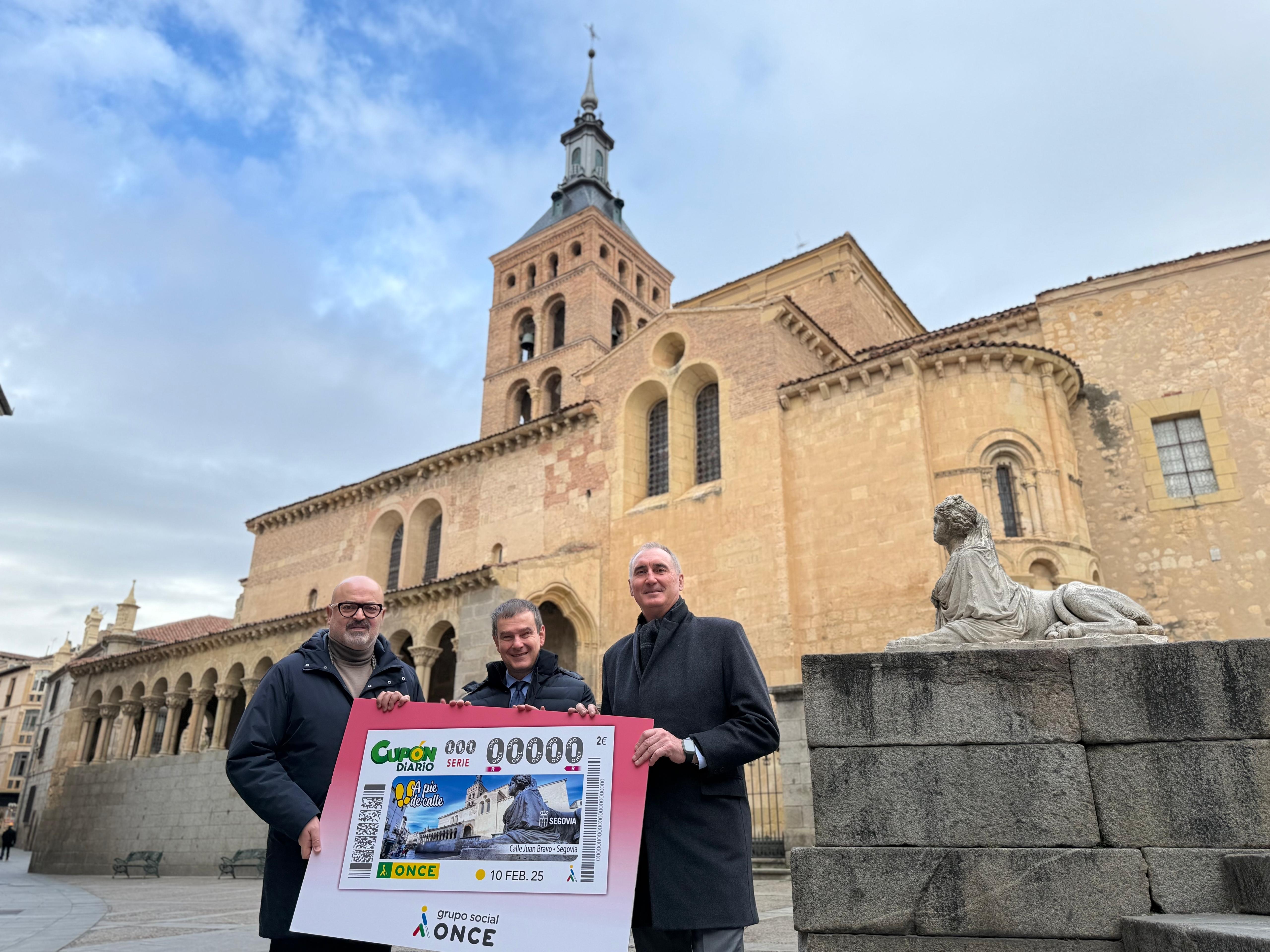 Presentación del cupón de la ONCE dedicado a la calle Juan Bravo, de Segovia