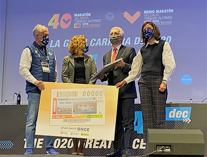 Presentación del cupón dedicado al 40 aniversario de la Maratón de Valencia