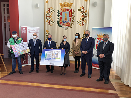 Presentación del cupón dedicado a la Virgen del Amor Hermoso de Cartagena