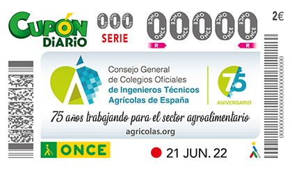 Cupón dedicado al 75 aniversario del Consejo General Ingenieros Agrícolas