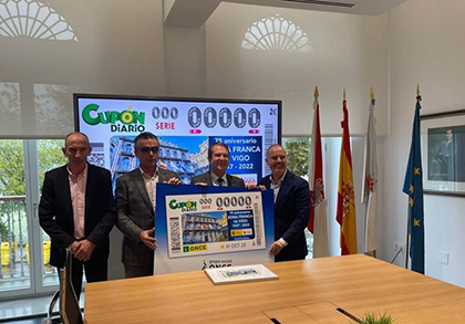 Presentación del cupón de la ONCE dedicado al 75 aniversario de la Zona Franca de Vigo