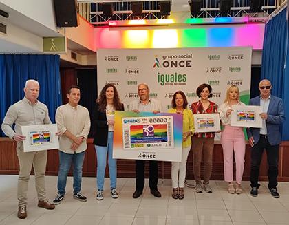 Presentación en Canarias del cupón de la ONCE dedicado al 30 aniversario de la FELGTBI+