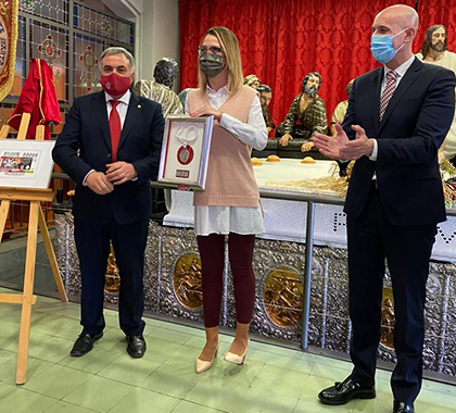 Presentación del cupón dedicado a la Hermandad de Santa Marta de León