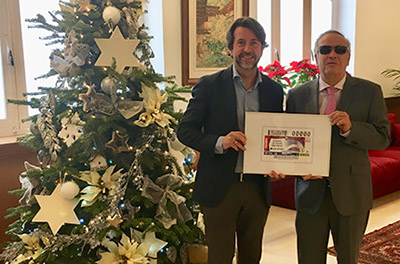 Foto presentación cupón dedicado al Auditorio Adán Martín