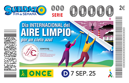 Cupón de la ONCE dedicado al Día Internacional del Aire Limpio