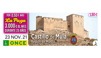 Cupón dedicado al Castillo de Mula Región de Murcia