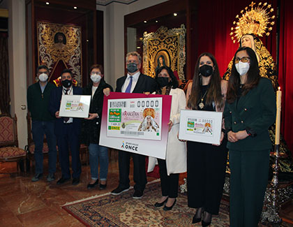 Presentación del cupón dedicado al XXV aniversario de la primera salida procesional del paso de Maria Santísima de la Amargura de Jumilla 