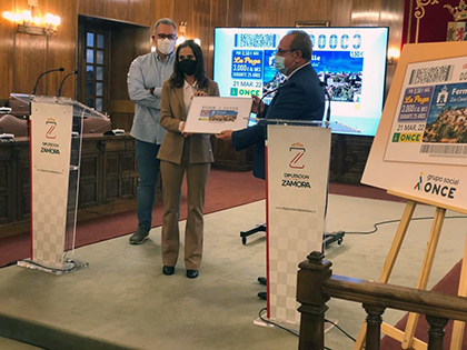 Presentación del cupón dedicado a las Casas Colgadas de Fermoselle