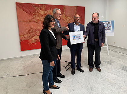 Presentación del cupón de la ONCE dedicado al Centenario de César Manrique