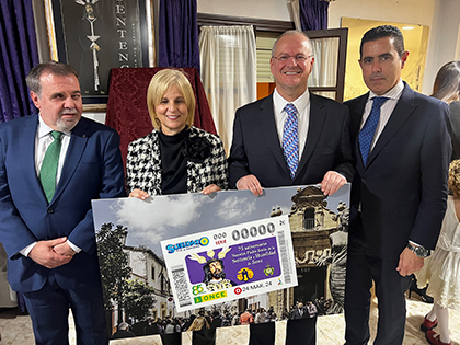 Presentación del cupón dedicado al 75 Aniversario de Nuestro Padre Jesús de la Sentencia y Humildad, Santísimo Cristo de la Yedra de Jerez