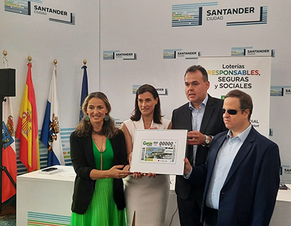 Presentación del cupón dedicado al Paseo de Pereda, Santander