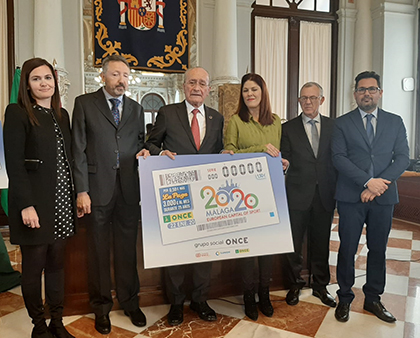 Presentación del cupón dedicado a Málaga Capital Europea del Deporte 2020 