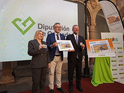 Presentación del cupón dedicado al Geoparque de Granada