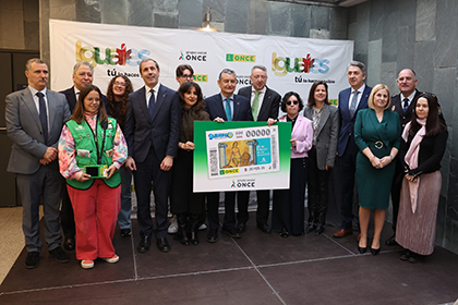 Presentación del cupón de la ONCE dedicado al 28F, Día de Andalucía