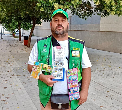 José Antonio Martín, vendedor ONCE que ha repartido casi dos millones en Utrera