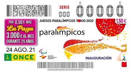 Cupón del 24 de agosto dedicado a la inauguración de los Juegos Paralímpicos