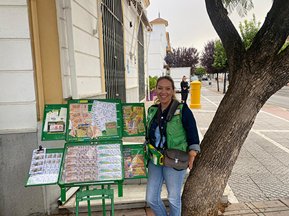 Francisca Sánchez López, vendedora de la ONCE en Olvera