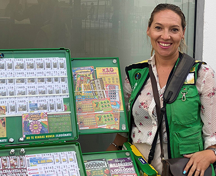 Francisca Sánchez, vendedora de la ONCE en Olvera