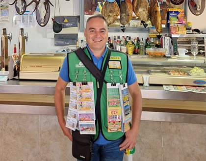 Francisco Antonio Romero, vendedor ONCE que ha repartido 815000 euros en La Carolina