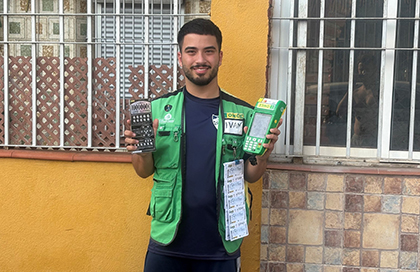 Ivan Martín Torres, vendedor de la ONCE en La Cala del Moral