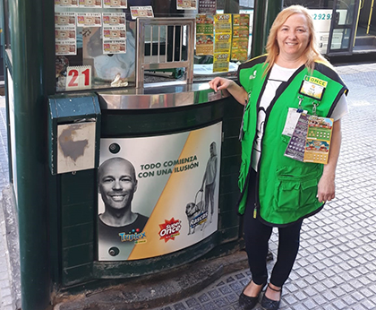 Rosa María López, Vendedora de la ONCE en barrio  Huelin de Málaga