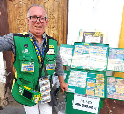 Juan Carlos Pérez, vendedor de la ONCE en El Puerto de Santa María