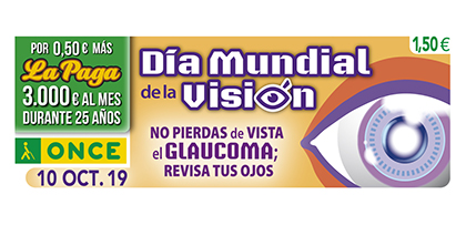 Cupón de la ONCE dedicado al Día Mundial de la Visión