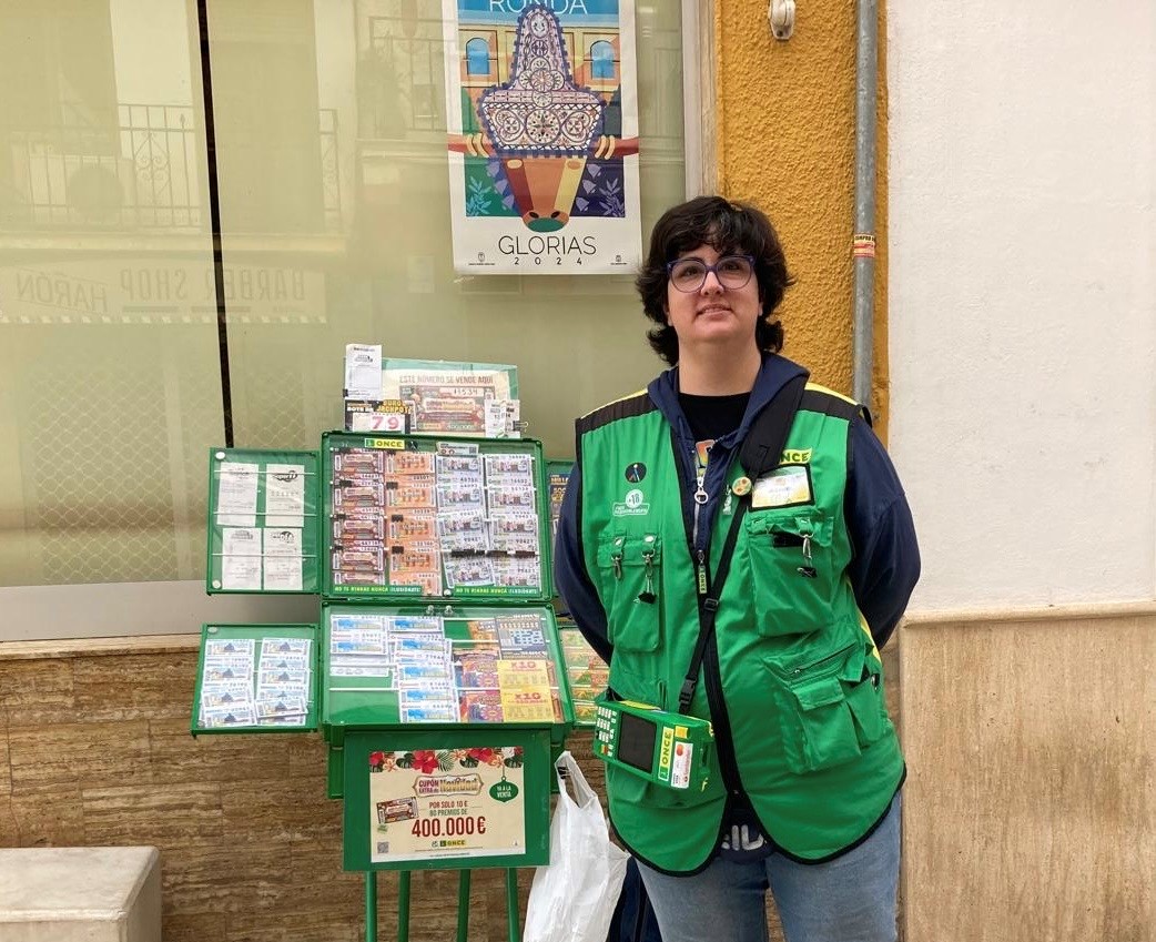 Carmen García, vendedora de la ONCE en Ronda