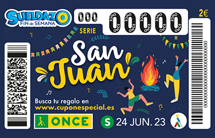 Cupón de la ONCE dedicado a la fiesta de San Juan 2023