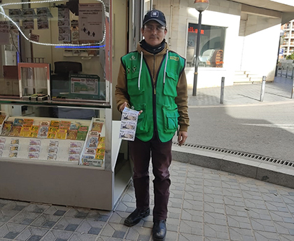 Oscar Rodrigo Puente, vendedor de la ONCE en Cambrils