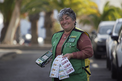 Guadalupe Reyes García, vendedora de la ONCE en Arrecife que ha repartido más de dos millones y medio de euros
