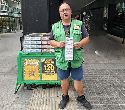 Juan carlos Fernández Merino, vendedor ONCE en Benidorm
