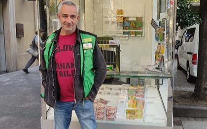 José Juan Erro, vendedor de la ONCE que ha dado un Sueldazo en Donostia 