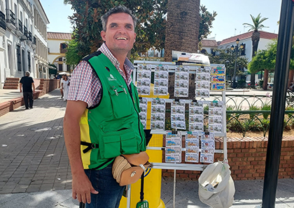 JUAN CARLOS PRIETO, VENDEDOR DE LA ONCE EN LEPE