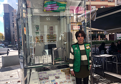 Eva María Albarrán, vendedora de la ONCE en Salamanca