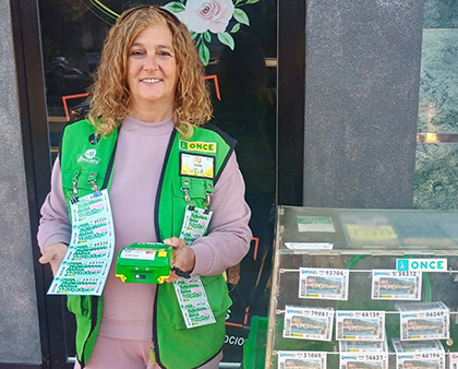 Toñi Sánchez, vendedora de la ONCE en Estepona