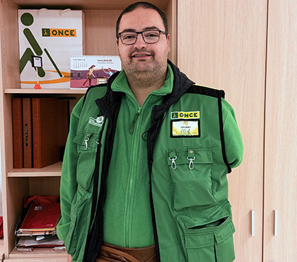 Bruno Miguel Andrade, vendedor ONCE Badajoz