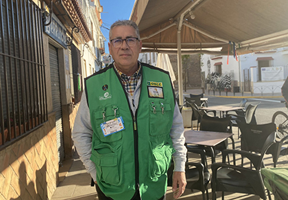 Antonio Pedrosa, vendedor ONCE en Iznájar