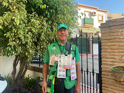 Juan Carlos Rodríguez, vendedor de la ONCE en Málaga