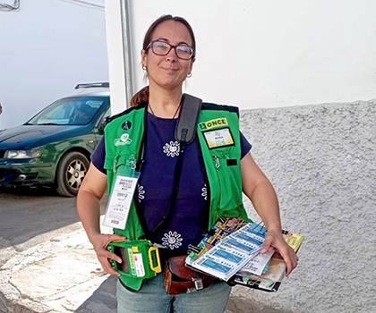 María Rabaneda, vendedora ONCE en Villanueva de la Concepción