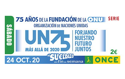 Cupón de la ONCE dedicado al 75 aniversario de la ONU