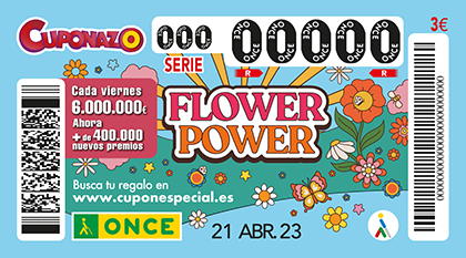 Cuponazo de la ONCE dedicado al Flower Power