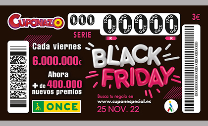 Cupón de la ONCE dedicado al Black Friday