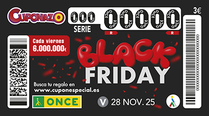 Cuponazo  de la ONCE dedicado al Black Friday 2025